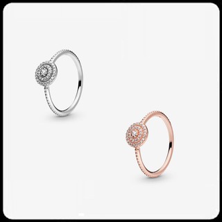 Rose Gold Silver Elegant Sparkle Ring
