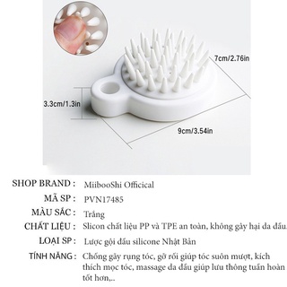 Lược chải gội đầu Silicon ( Trắng )