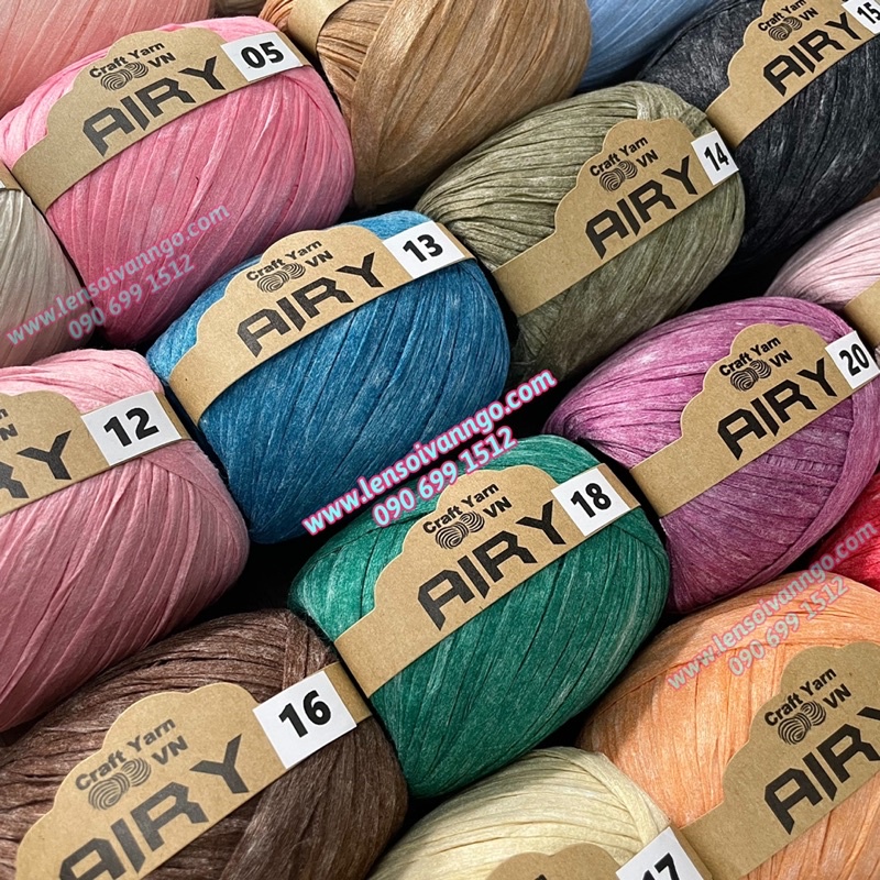 Sợi Airy móc túi/mũ (cuộn 45gr)
