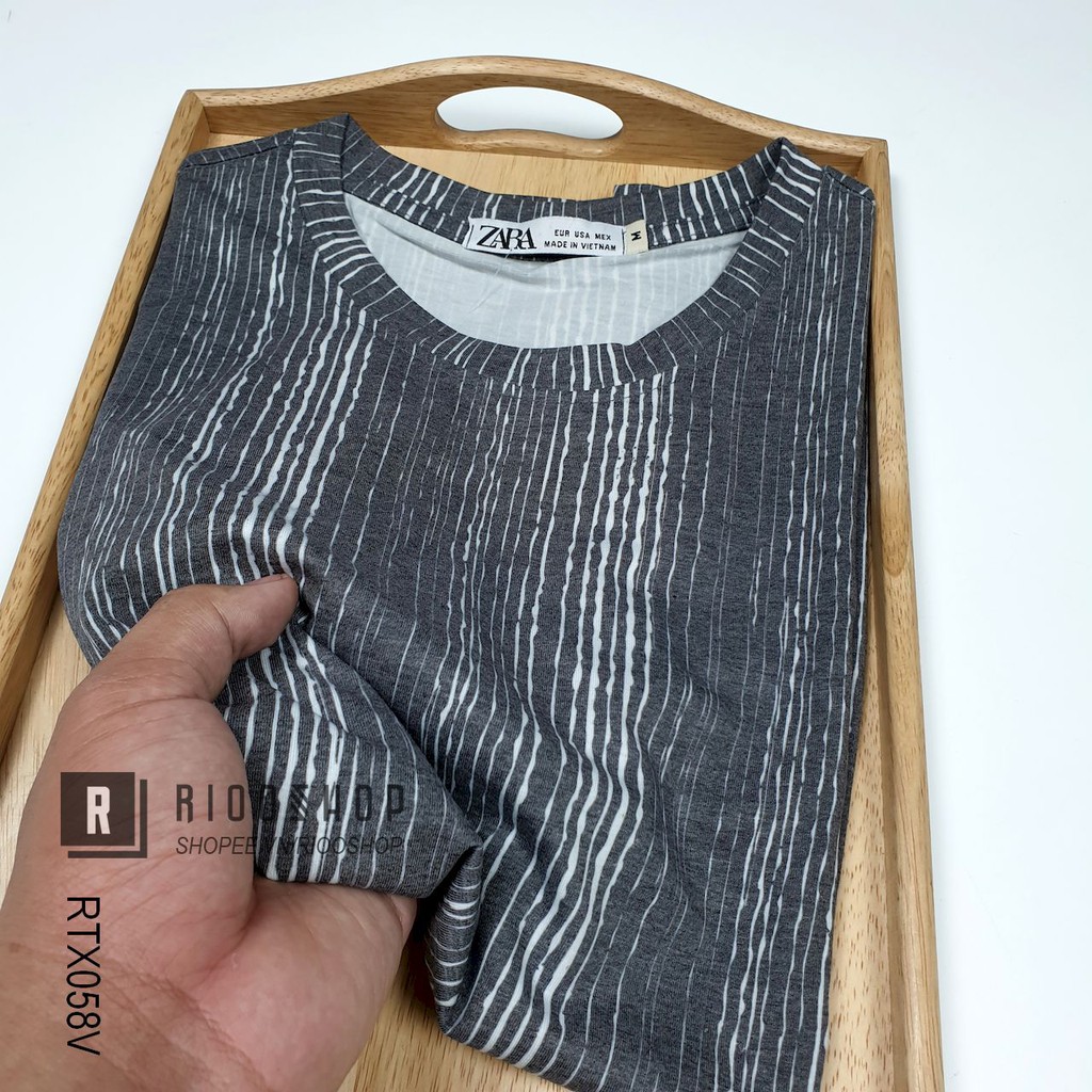 Áo thun nam ngắn tay cotton cao cấp phối màu tuyệt đẹp RTX058v - áo phông nam cổ tròn Riooshop