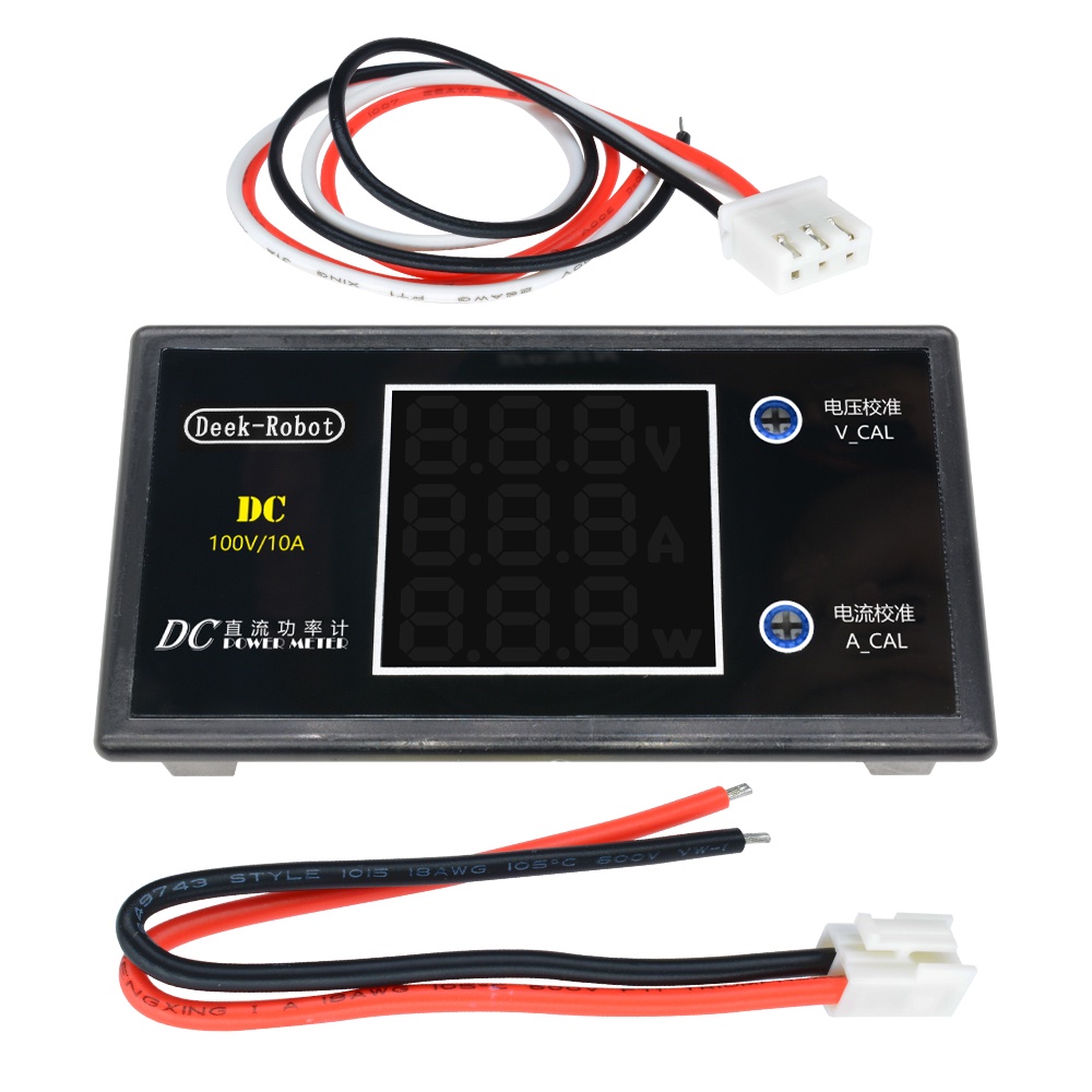 Đồng hồ vạn năng kỹ thuật số DC 0-100V 10A 1000W LCD 12V 24V 36V