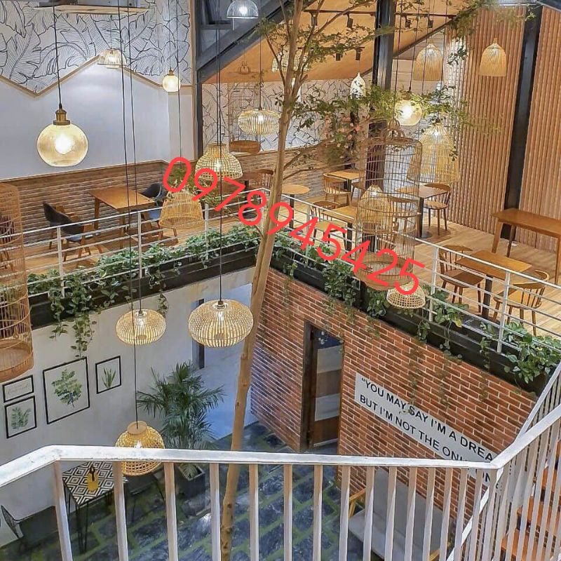 Bán sỉ đèn mây tre đèn tre trang trí