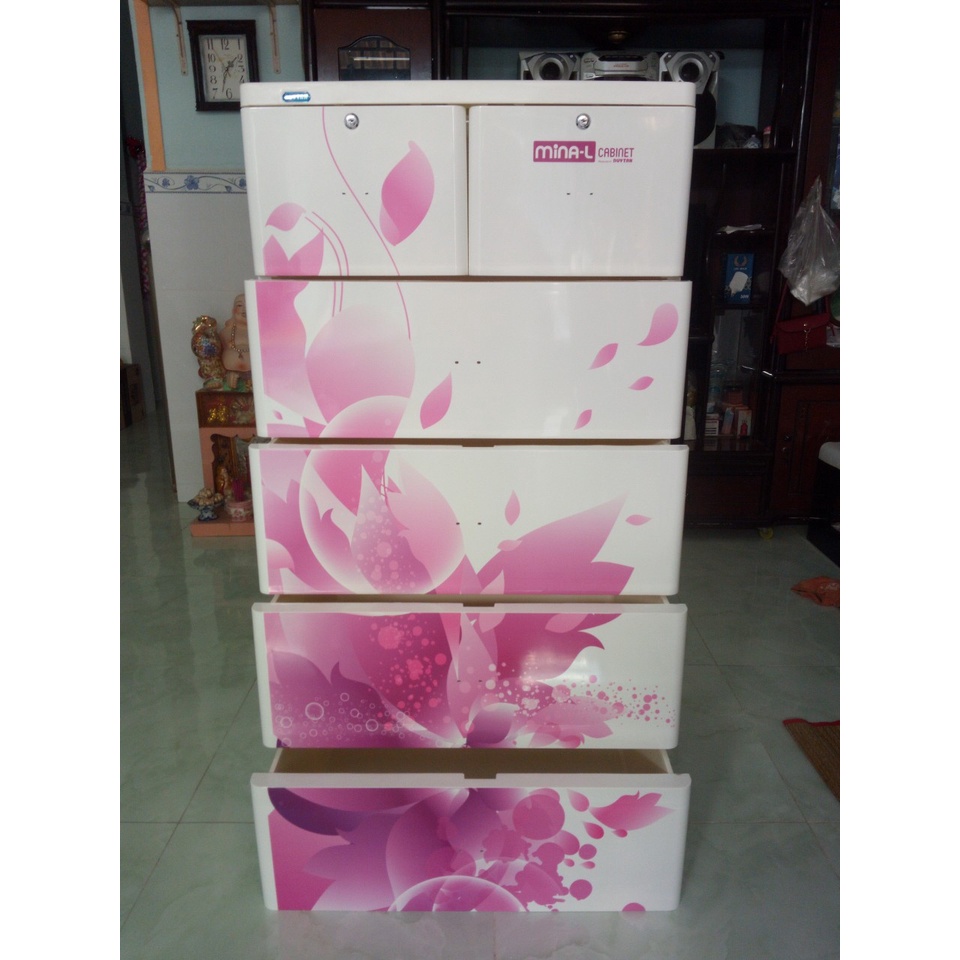 Tủ nhựa duy tân MINA-L   5 Tầng -6 Ngăn - Size Lớn Nhất- NHIỀU MẪU XINH