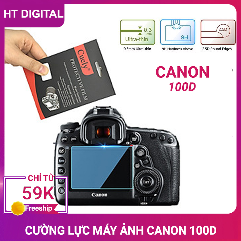 Miếng dán màn hình cường lực máy ảnh Canon 100D