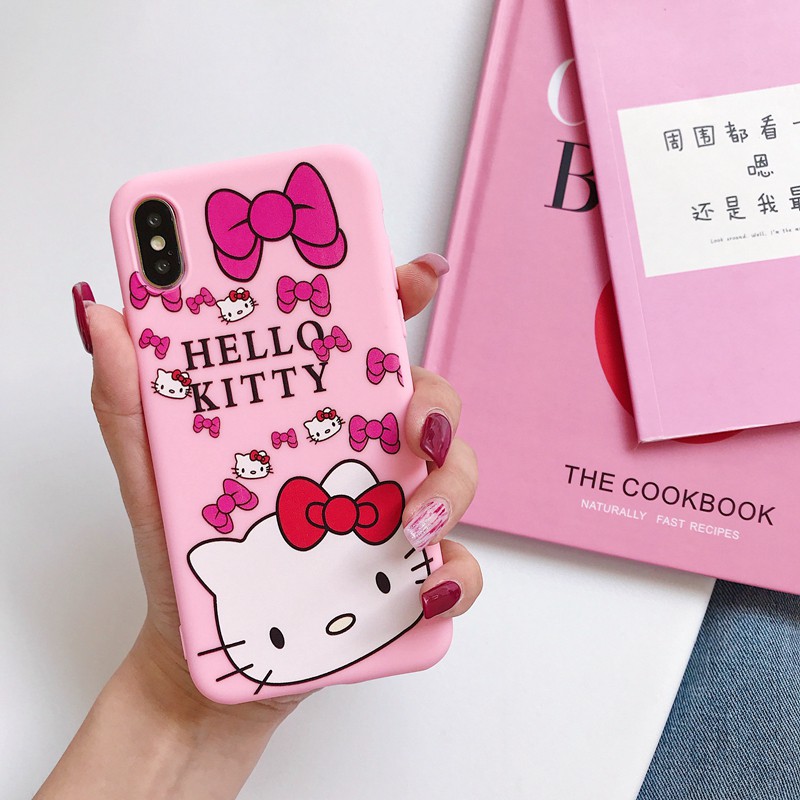 Ốp lưng OPPO A83 A71 A57 A39 A37 A37F F11 F7 F5 F3 F1S Realme C15 C12 C11 Pro 3D Cartoon Hello Kitty Soft Case Cover+Hello Kitty Doll