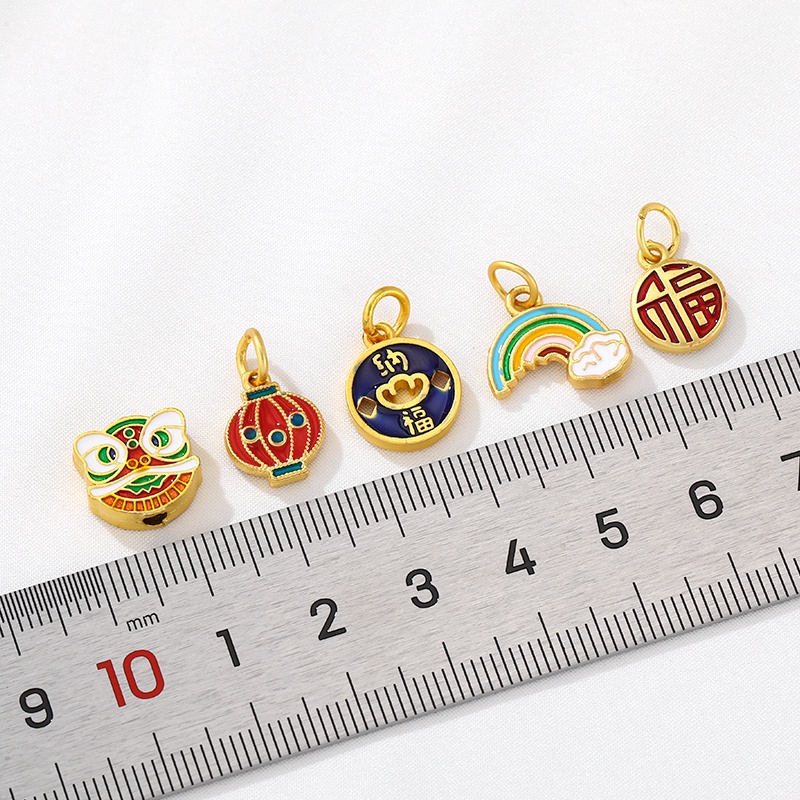 Phụ Kiện Hạt Làm Trang Sức Hình Sư Tử Mạ Vàng