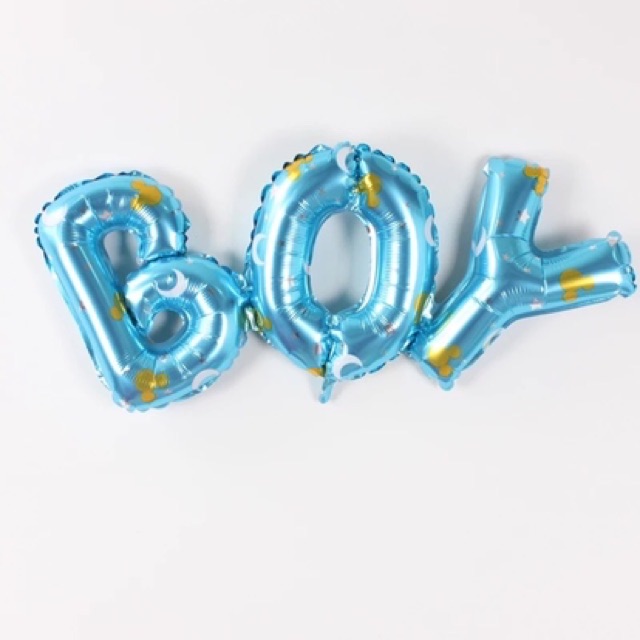 [Tặng quà] Bóng chữ BOY, GIRL tặng kèm bóng vương miện