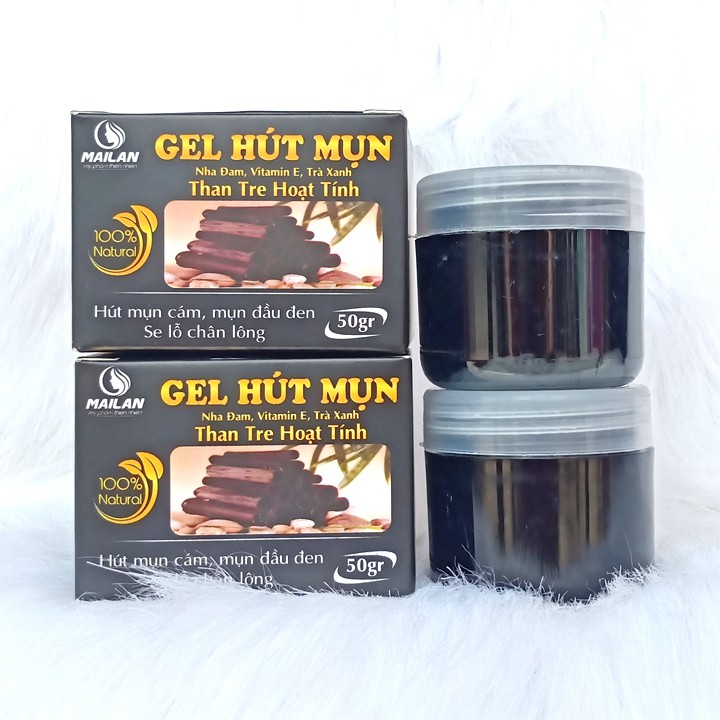 Gel Lột Mụn Than Tre Hoạt Tính 50g - Tặng 5 Giấy Mặt Nạ Lột Mụn