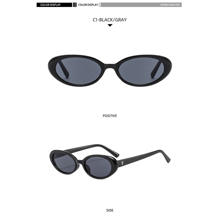 Kính mát gọng hình trái xoan thời trang unisex phong cách Âu Mỹ 2021