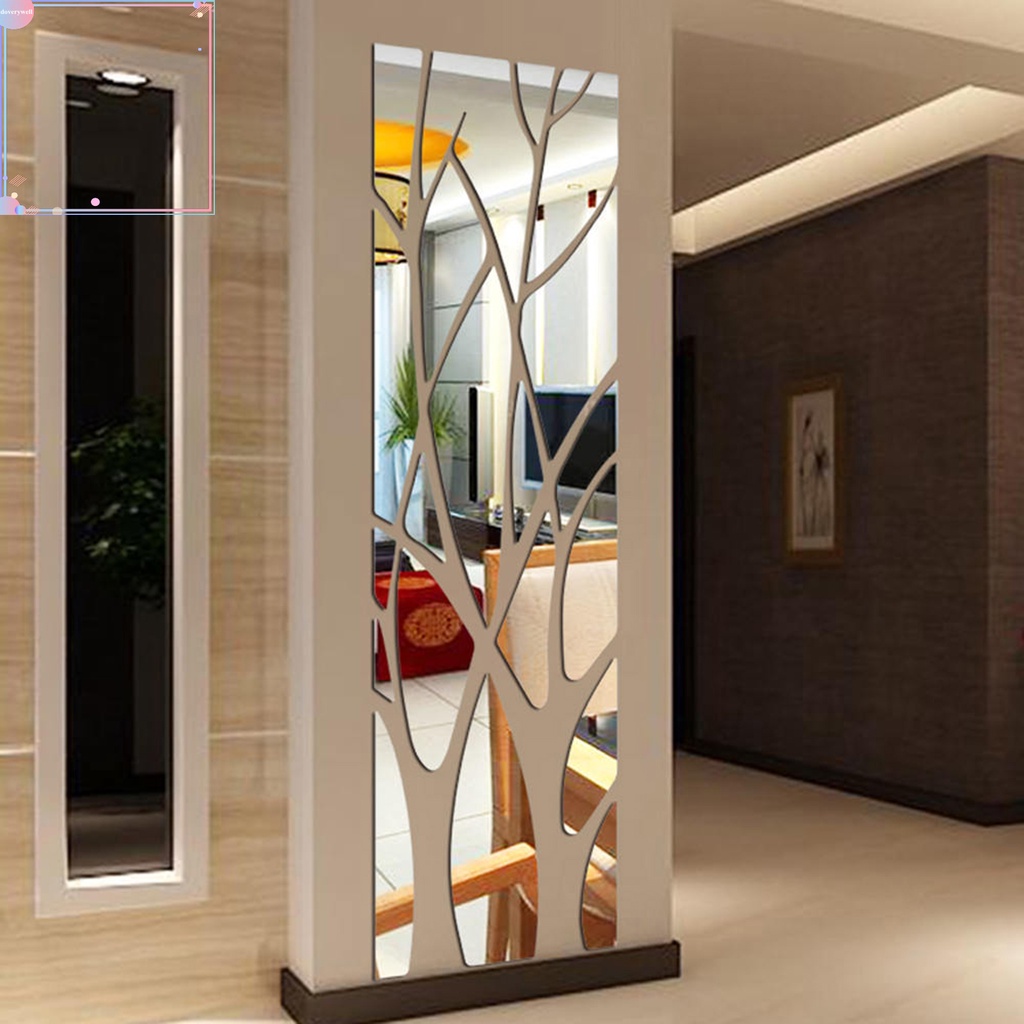 Miếng dán tường bằng acrylic tráng gương chống thấm nước trang trí nhà cửa