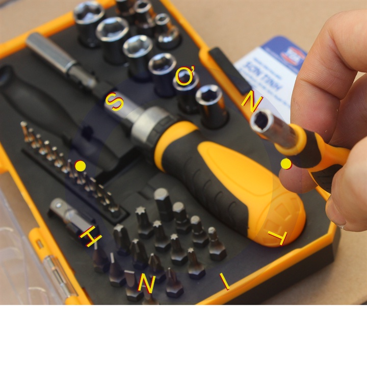 Bộ tô vít đa năng 42 món 20041 42pcs bits &amp; sockets set