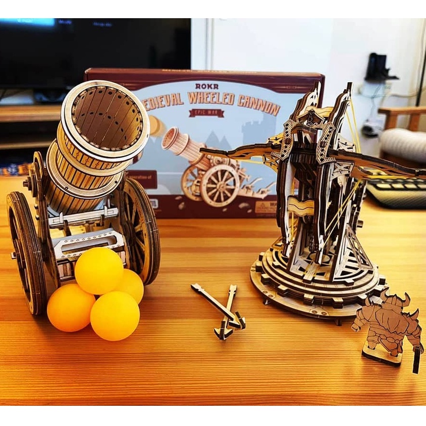 Mô Hình Gỗ 3D Lắp Ráp ROBOTIME ROKR Epic War Siege Heavy Ballista KW401