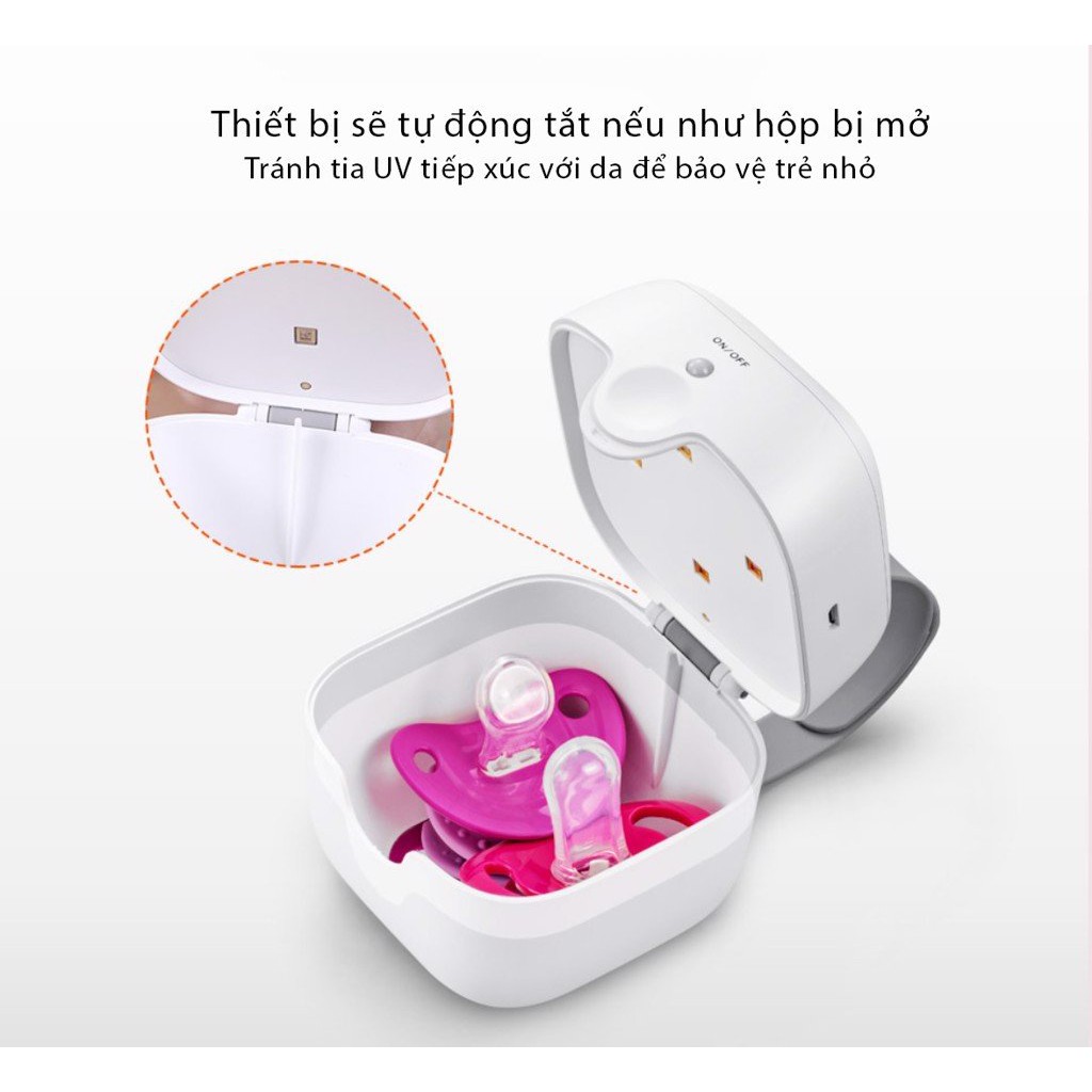 [GIAO HÀNG 3H] [FREESHIP] Máy tiệt trùng khử trùng ti giả mini bằng tia UV, tia cực tím gọn nhẹ tiệt trùng đa năng 59S