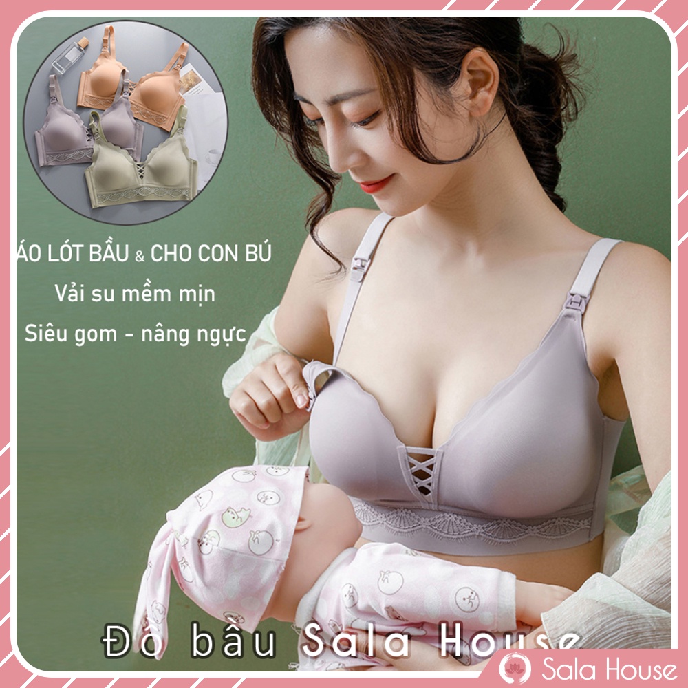 Áo ngực cho con bú chống chảy xệ | Áo lót bầu sau sinh vải su Siêu Mềm Mịn cho mẹ bầu và sau sinh - Đồ bầu SalaHouse