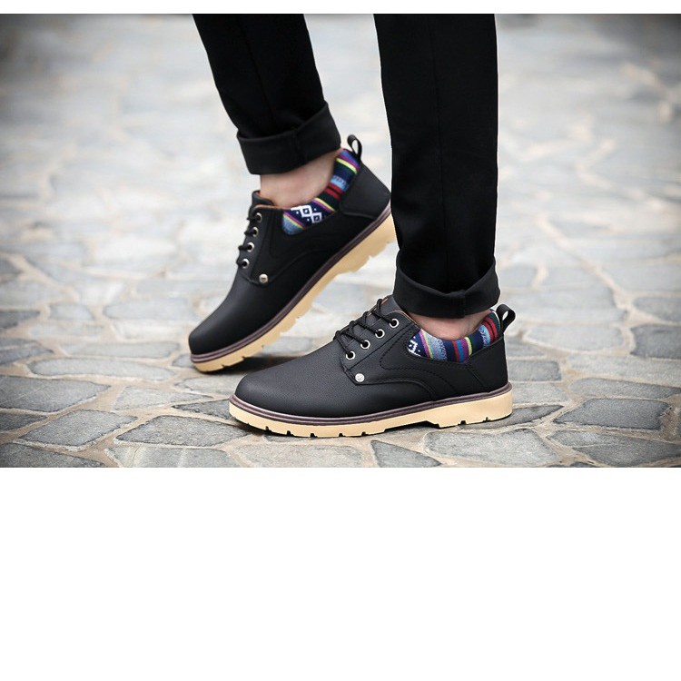 Giày Boot Nam Phong Cách Gót Thổ Cẩm - Màu Đen | BigBuy360 - bigbuy360.vn