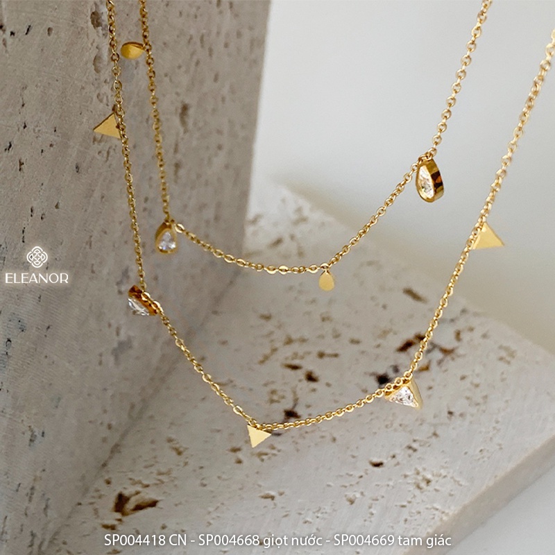 Dây chuyền nữ Eleanor Accessories đính đá sợi mảnh phụ kiện trang sức thanh lịch sang trọng