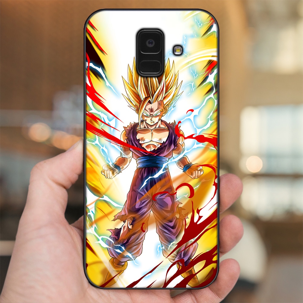 Ốp lưng Samsung A5 2018, A6 2018, A8 2018, J6 2018, A8 Plus viền đen in hình Gohan Dragon Ball