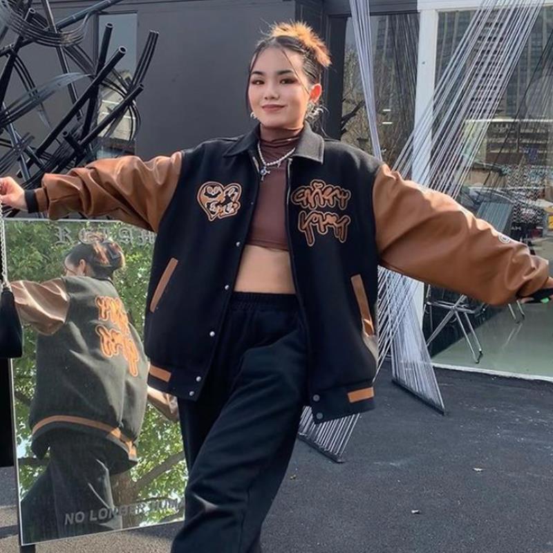 Áo khoác bomber jacket nam nữ Đen tay Nâu  2 lớp, chất nỉ bông siêu đẹp, Phong cách Hàn Quốc | BigBuy360 - bigbuy360.vn