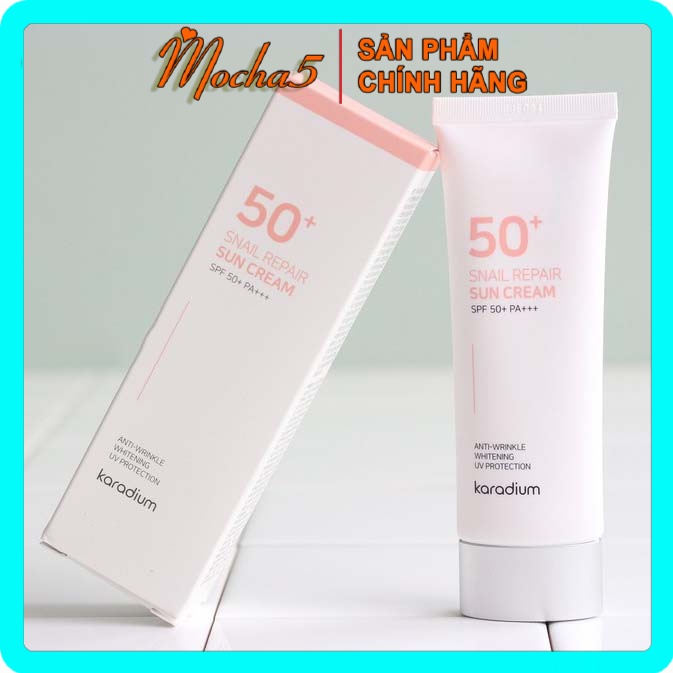 KCN kem chống nắng KARADIUM Sun Snail Repair Suncream Spf50+ PA+++ lên tông hoàn hảo