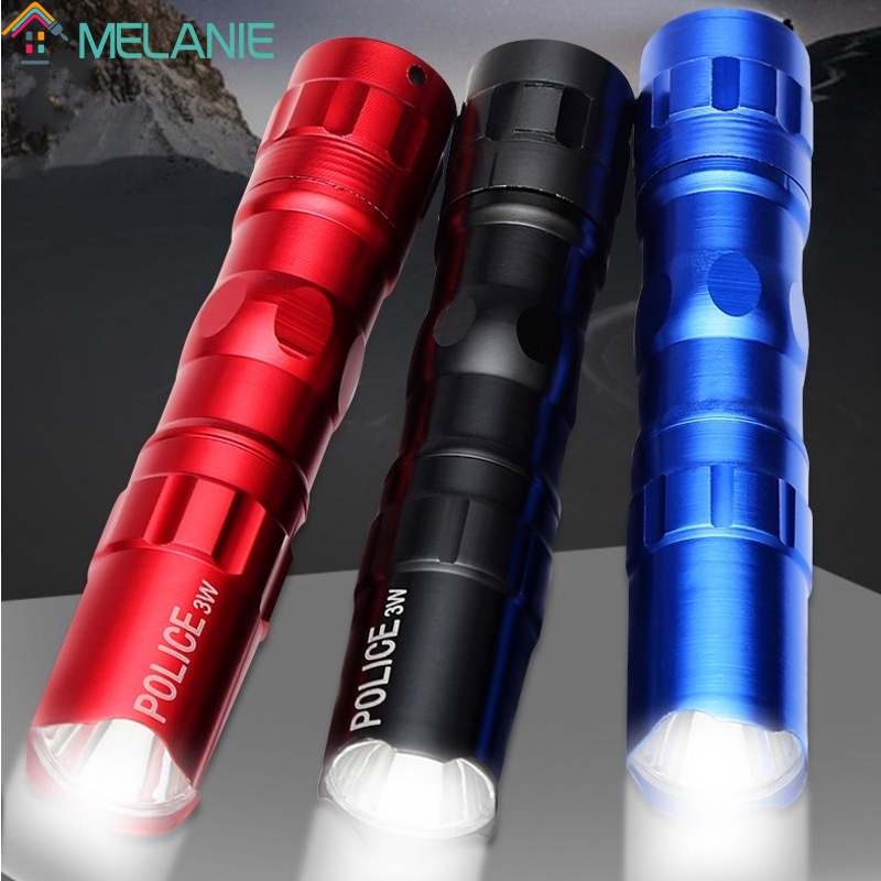Đèn pin LED mini 3W 12 giờ màu đen/đỏ/xanh dương