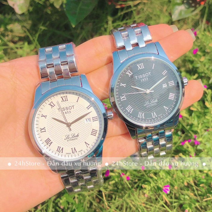 Đồng hồ nam giá rẻ Tissot 1853 dây thép không gỉ, mặt vân cực đẹp, sang trọng, tích hợp lịch ngày [Tặng thêm pin]