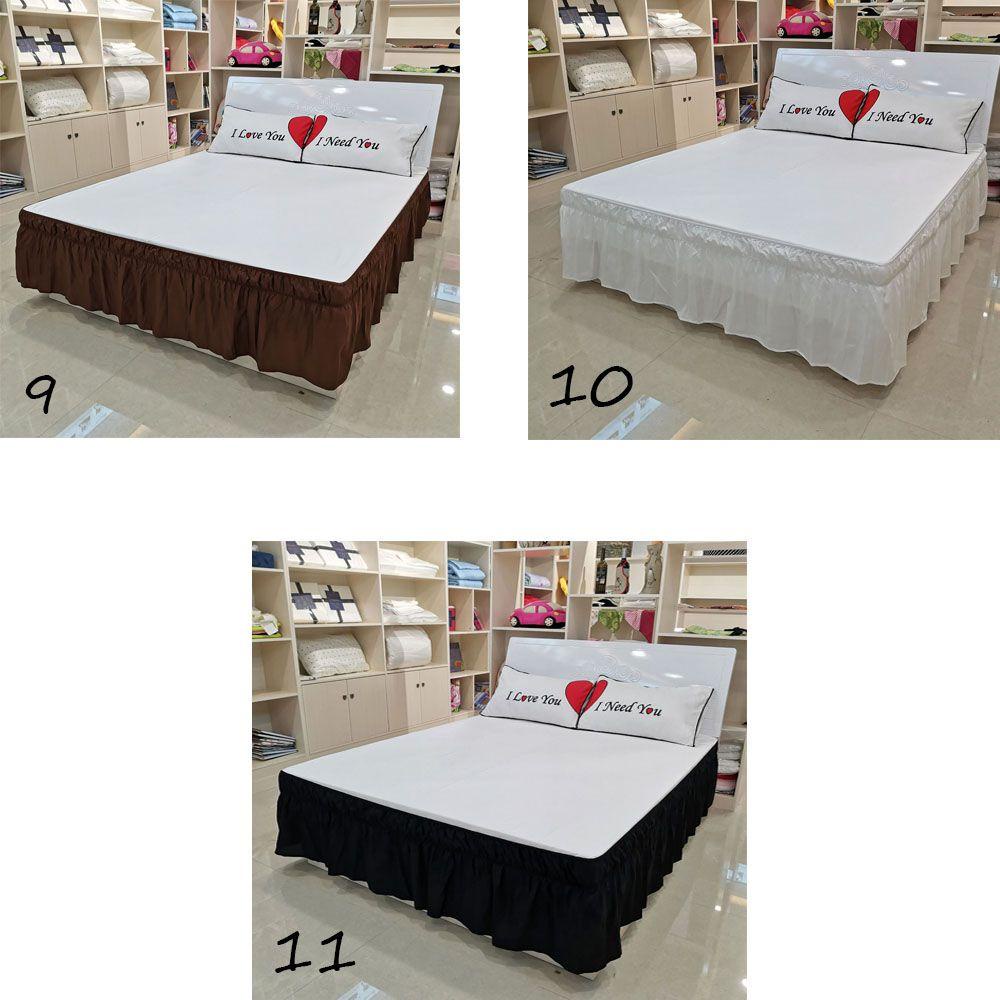 Ga Trải Giường Co Giãn Viền Bèo Mềm Mại Chống Phai Màu Phong Cách Có Thể Tháo Rời