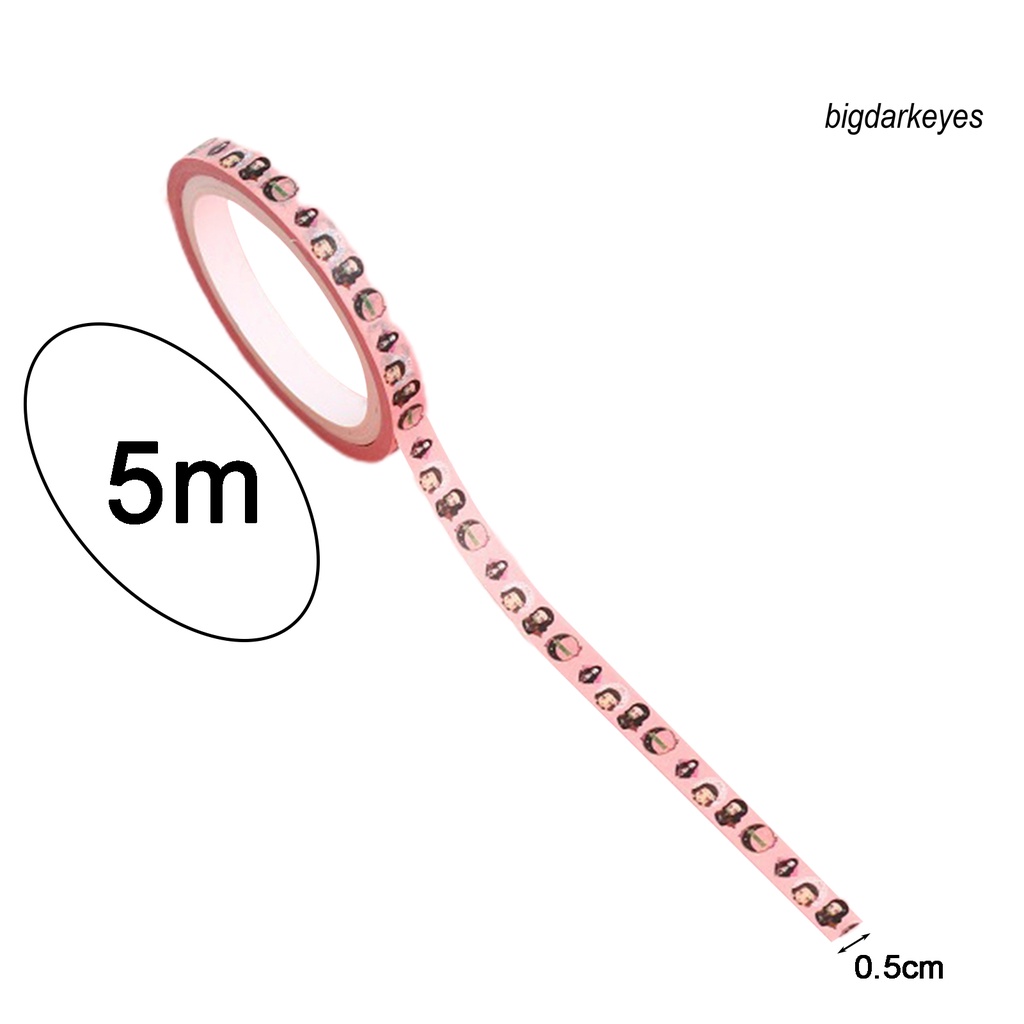 Set 2 Cuộn Băng Keo Giấy Washi In Họa Tiết Hoạt Hình Demon Slayer Trang Trí Sổ Tay/Sổ Tay