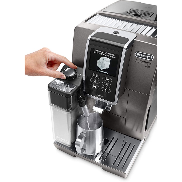 Máy Pha Cà Phê Tự Động DeLonghi ECAM370.95.T - Bạc Kim Loại, 1800ml, 14 Cốc