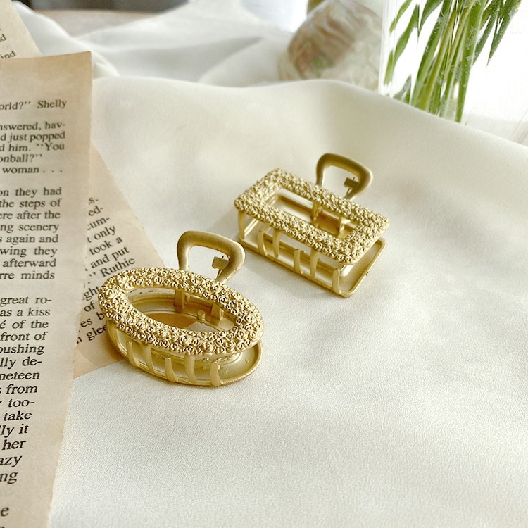 Kẹp Tóc Hợp Kim Hình Hoa Hồng Tròn Phong Cách Retro Pháp 2022 Xixi