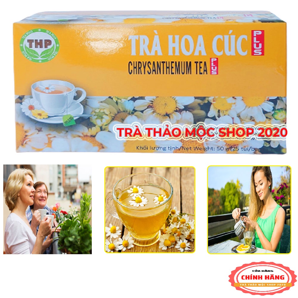 Trà Hoa Cúc Đường Phèn Túi Lọc THP hộp 25 gói trà (2g/gói)