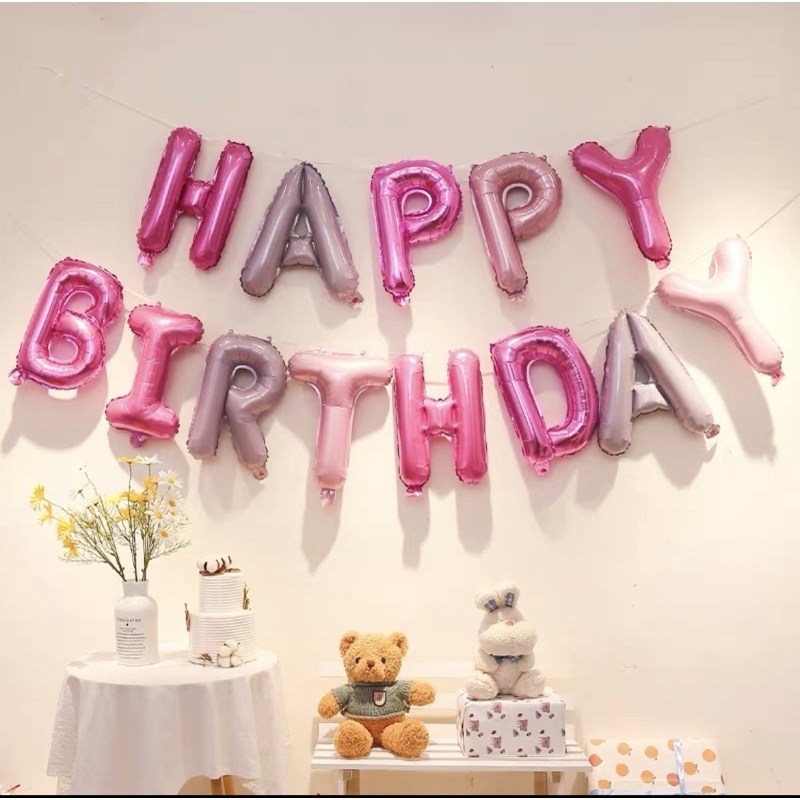 Bóng nhôm Happy Birthday trang trí tiệc sinh nhật