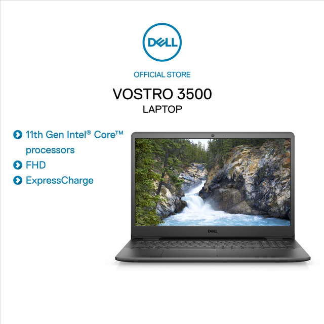 [Mã ELMALL1TR giảm 5% đơn 3TR] Laptop Dell Vostro 3500, i5-1135G7,4GB,256GB,15.6" FHD,MX330_2GB,Win10,Black (V3500A)