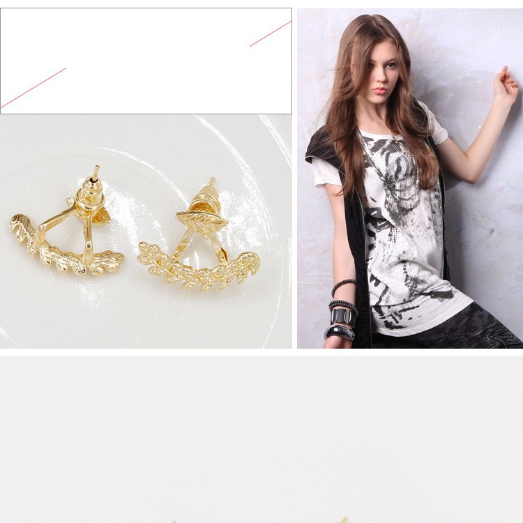 Fashion Korean Style Hanging Leaf Earrings