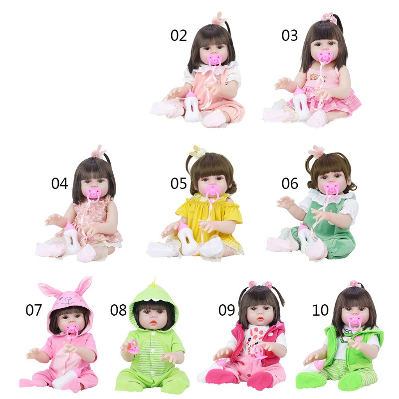 Búp bê mô phỏng em bé đang uống nước bằng silicon thiết kế sống động như thật 53cm