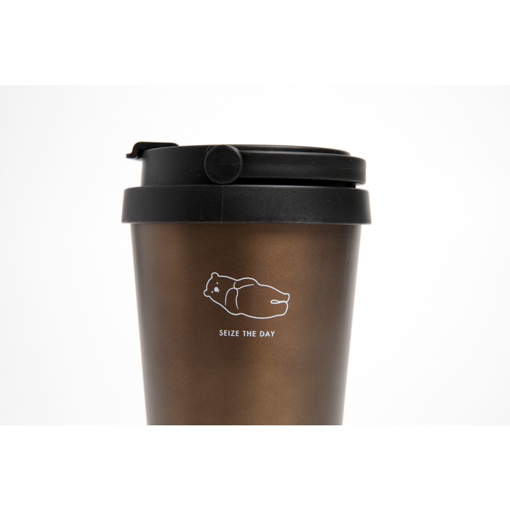 Bình Đựng Nước Tumbler ARTBOX Hàn Quốc Có Tay Cầm Màu Nâu Uống Cafe