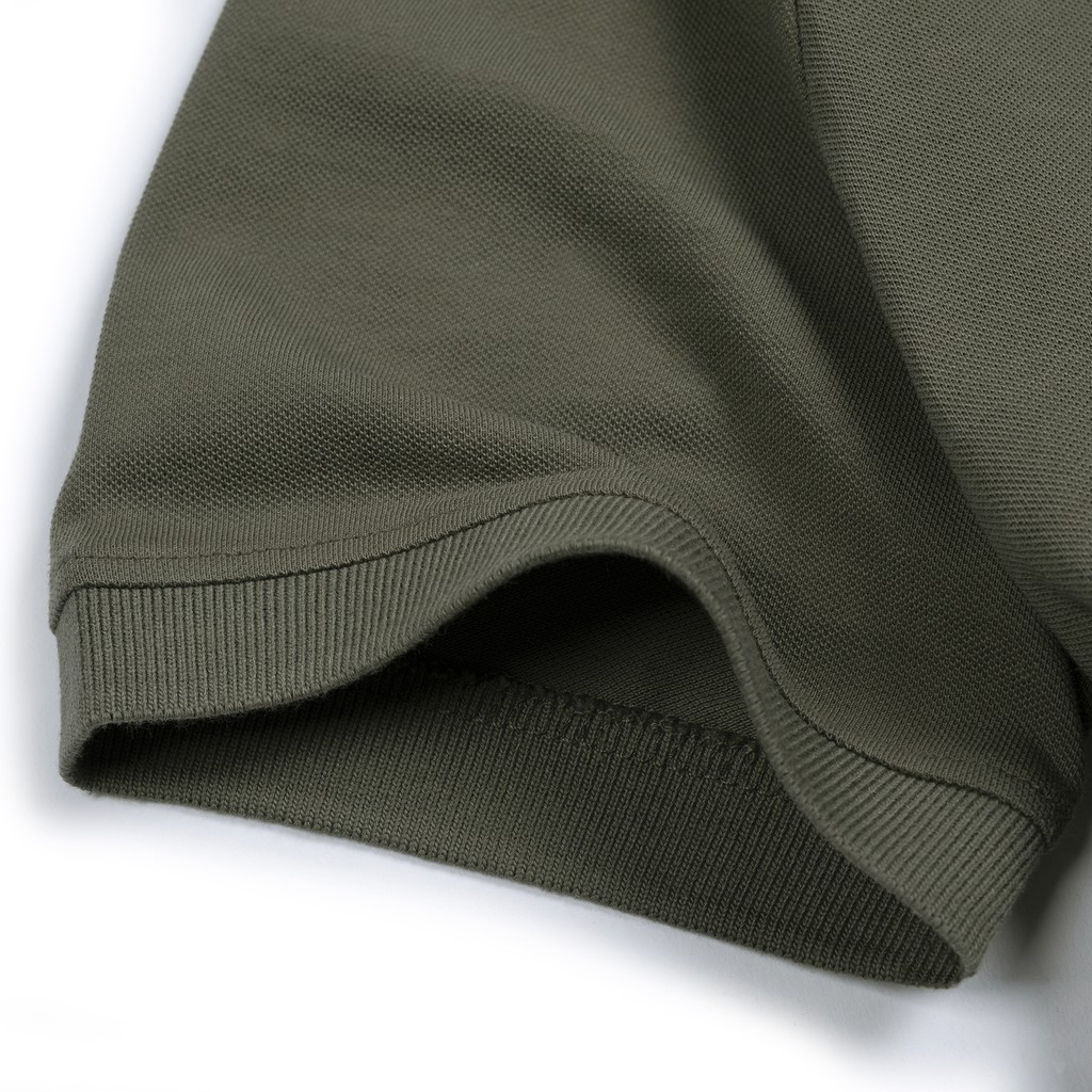 Áo thun polo nam có cổ, màu nâu đất cotton thoáng mát, form regular Basis APL22 | BigBuy360 - bigbuy360.vn