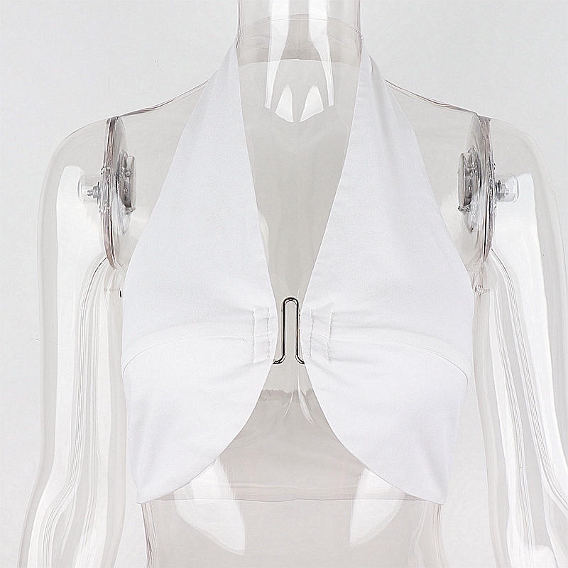 DUNEA Áo tanktop cổ chữ V thiết kế hở lưng quyến rũ