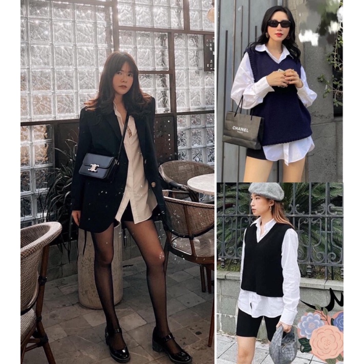 Áo Zara Áo sơ mi trắng túi ngực Zara xuất xịn A040