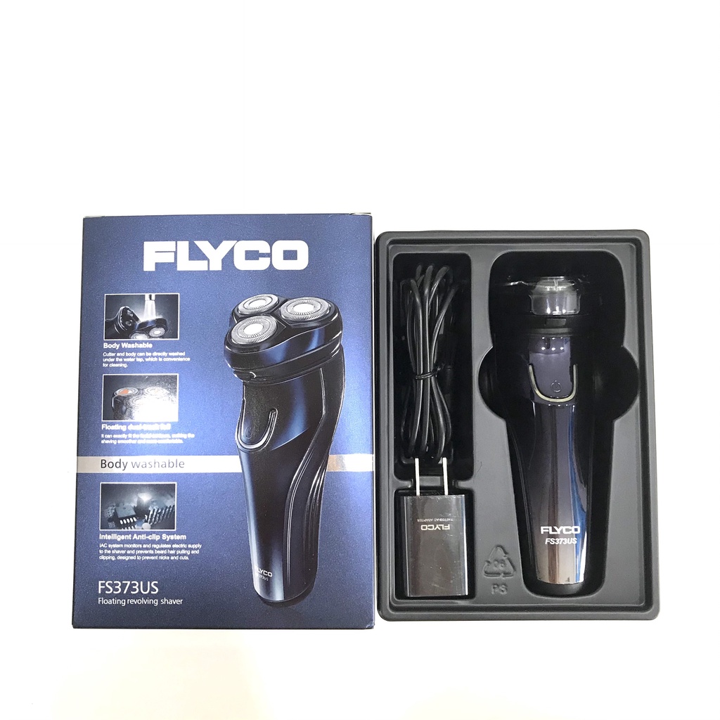 Máy cạo râu Flyco FS373US phiên bản Mỹ chính hãng. Tiêu chuẩn chất lượng cao. Máy cạo râu khô, ướt đa năng 3 lưỡi