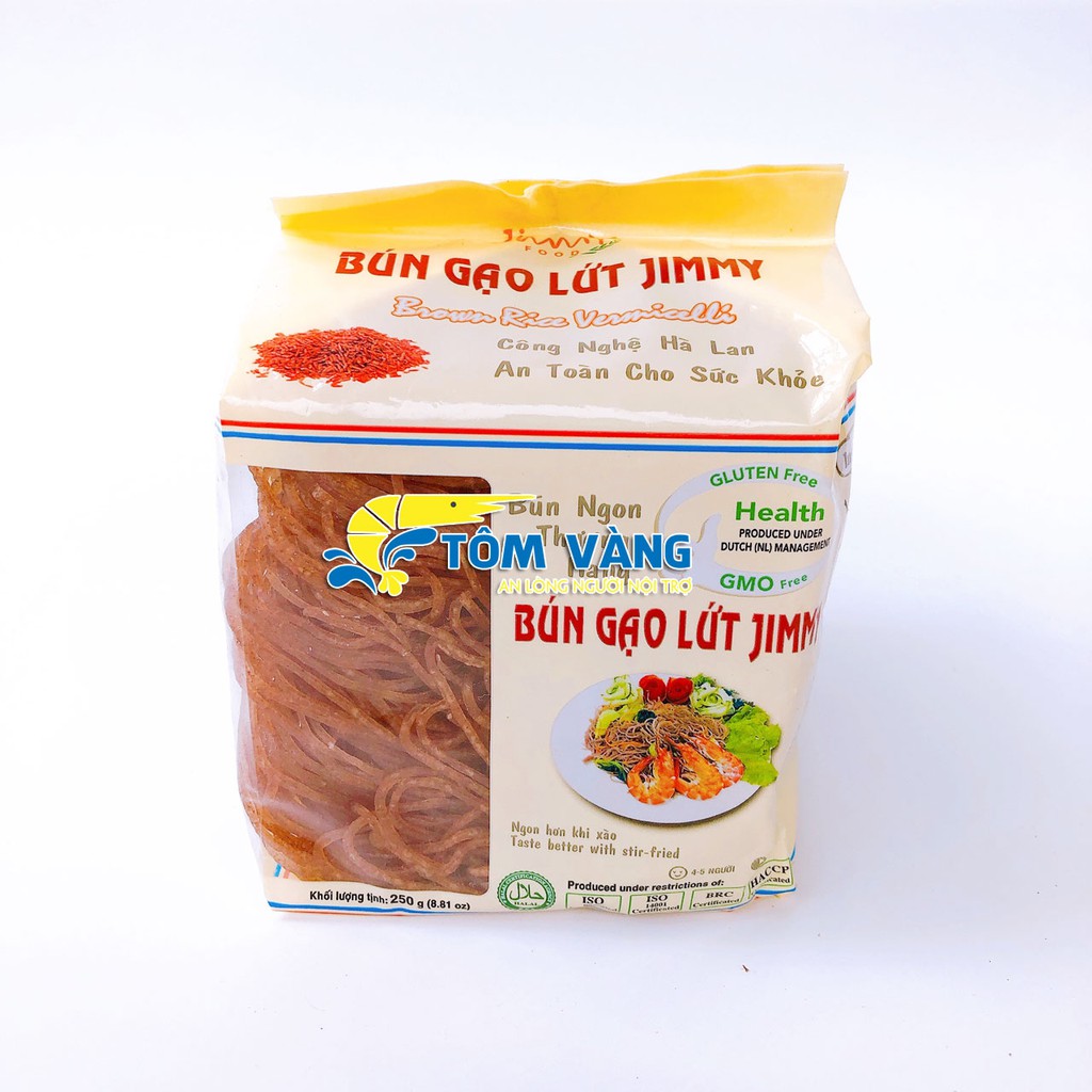 Bún gạo lứt Jimmy túi 250g - Tôm Vàng
