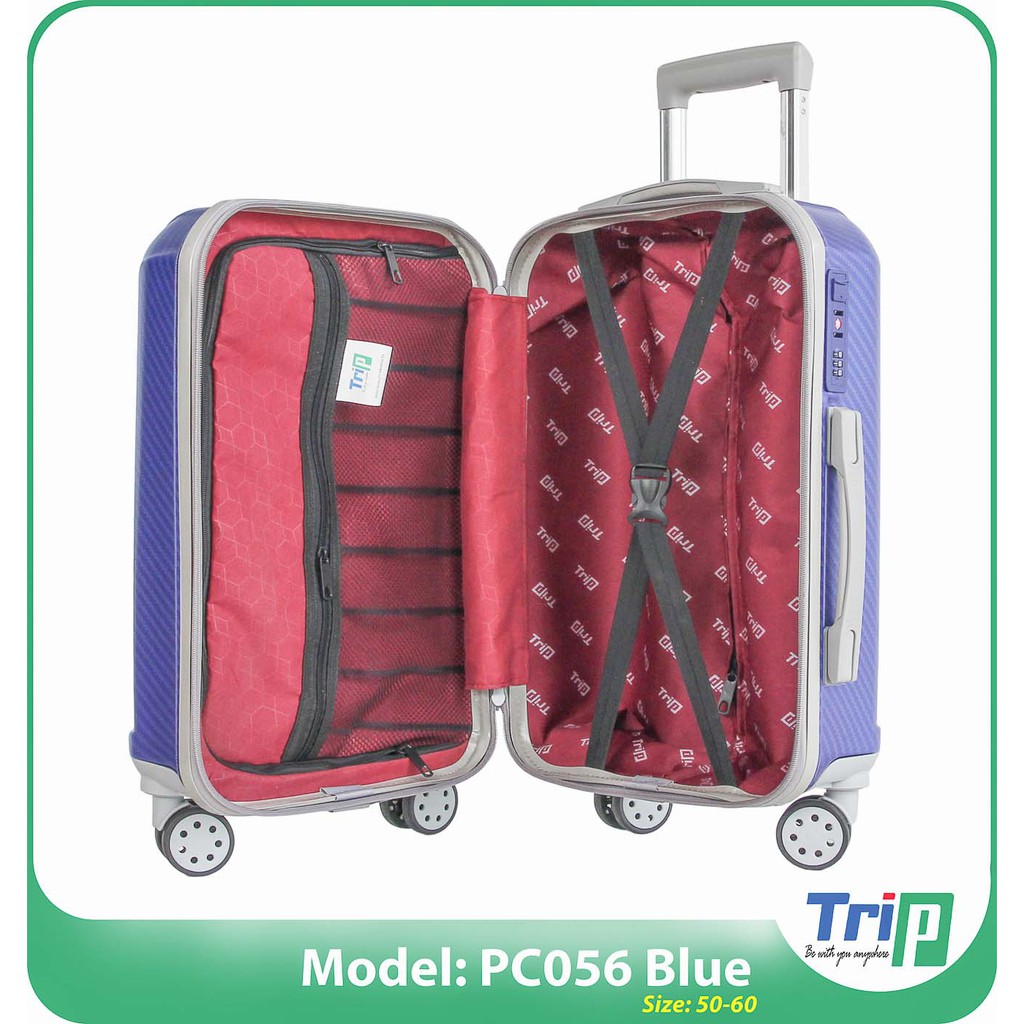 Bộ 2 Vali Chống Trộm TRIP PC056 - Size 20+24inch - Màu Xanh Dương