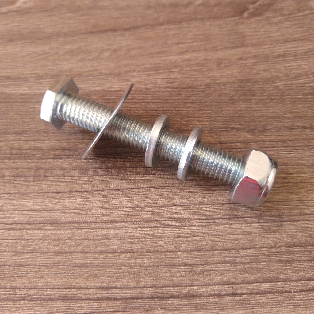 CẶP BU LÔNG BULON 10 LY 7CM KÈM 3 LONG ĐỀN CỨNG CÁP, BỀN BỈ DÙNG CHO BẠC ĐẠN VÕNG XẾP BÌNH MINH PHÚ