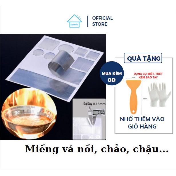 Miếng dán bạc cách nhiệt chống rò rỉ nước cho nồi, xoong, chảo, chậu, bồn rửa chén bằng inox, nhôm, nhựa