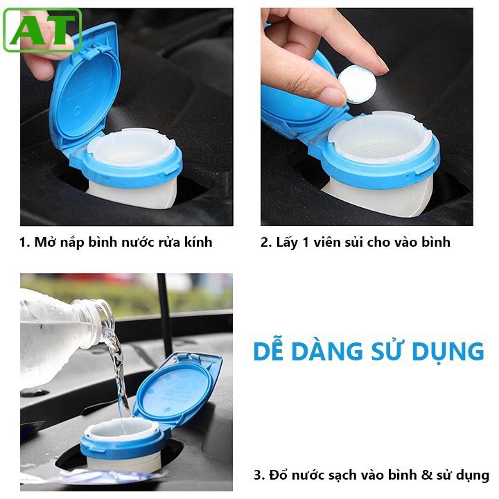 Viên sủi rửa kính ô tô sạch sẽ 3 viên - ảnh sản phẩm 2