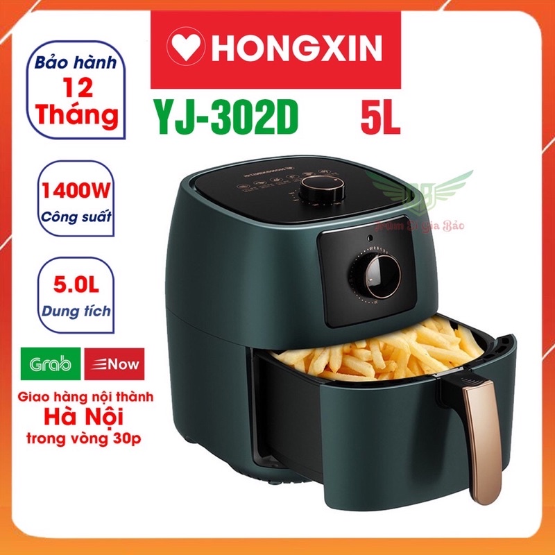 Nồi chiên không dầu chính hãng HONGXIN , nồi chiên cơ dung tích 5l an toàn chống giật , tiết kiệm điện