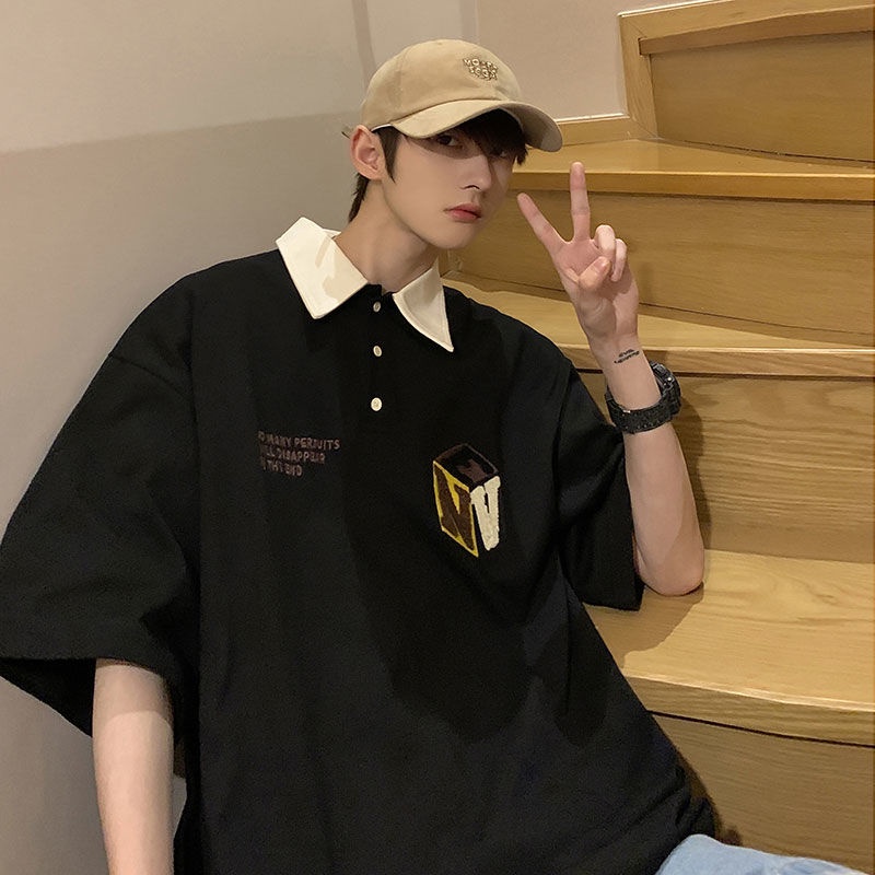 Áo Thun POLO Tay Ngắn Dáng Rộng Thời Trang Mùa Hè Dành Cho Nam