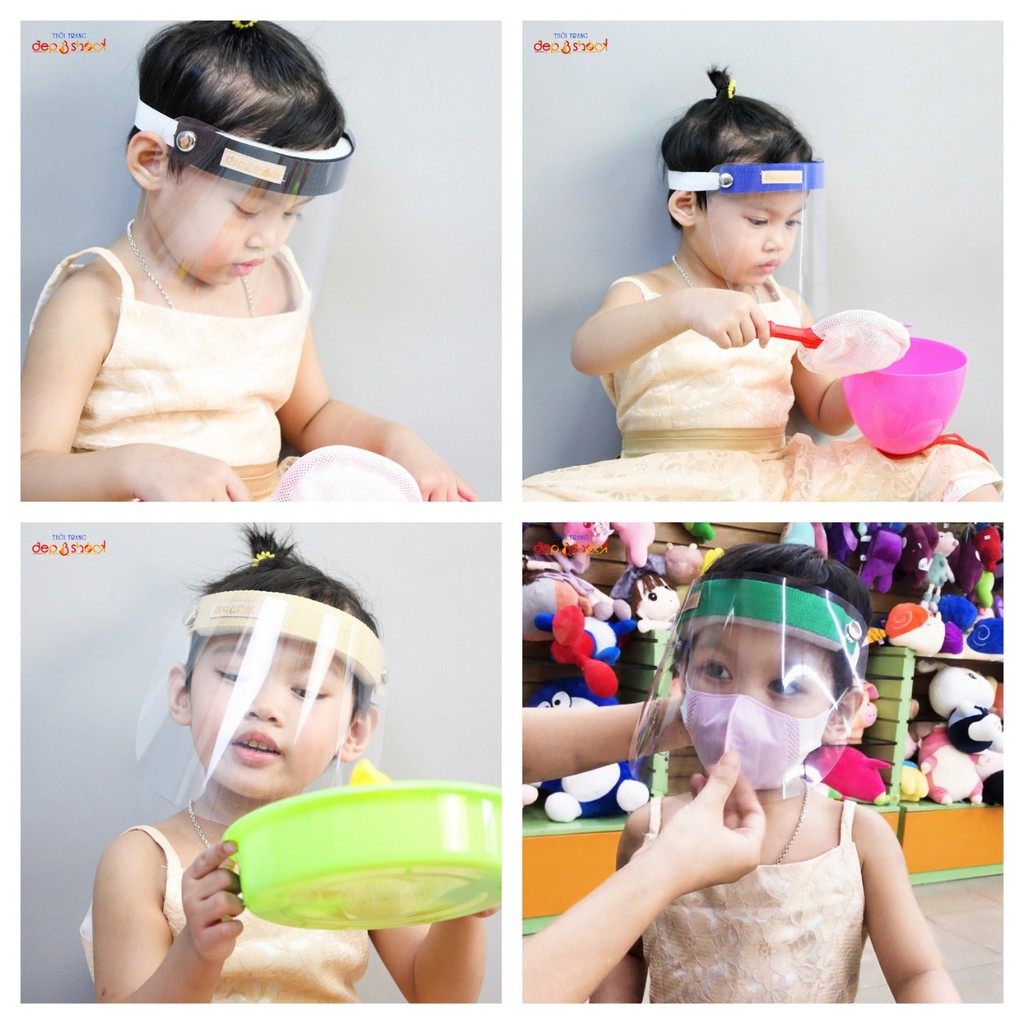 TẶNG KHẨU TRANG Hình thật Kính bảo hộ chống dịch bệnh, chống giọt bắn, khói bụi hàng xuất khẩu CÓ EM BÉ NGƯỞI LỚN