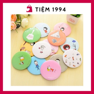 Gương trang điểm mini siêu cute cầm tay bỏ túi Hàn Quốc tiện lợi mang đi làm, đi học