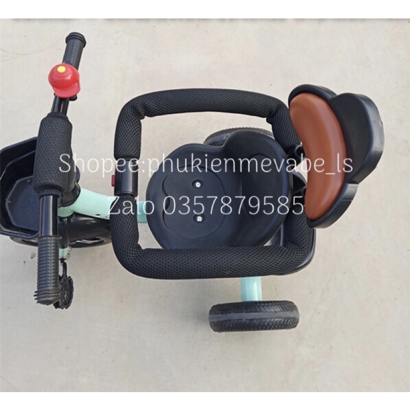 Khung bảo vệ có vòng, tựa lưng lắp vào xe đạp 3 bánh trẻ em