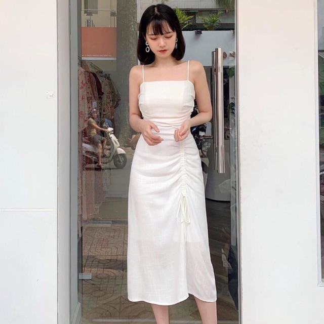 ĐẦM TRẮNG 2 DÂY RÚT HÔNG